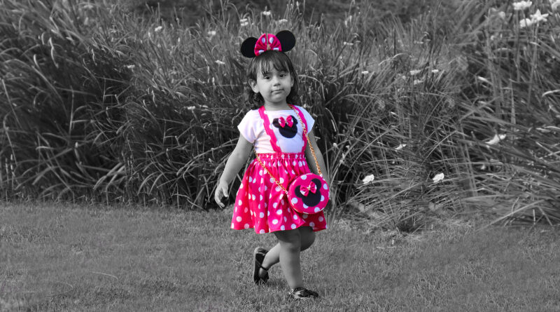 Vestido temático minnie rosa